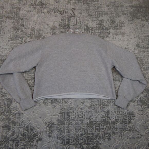 John Galt Sweatshirt Womens Small Gray Cropped Crewneck Oversized California - Picture 7 of 9